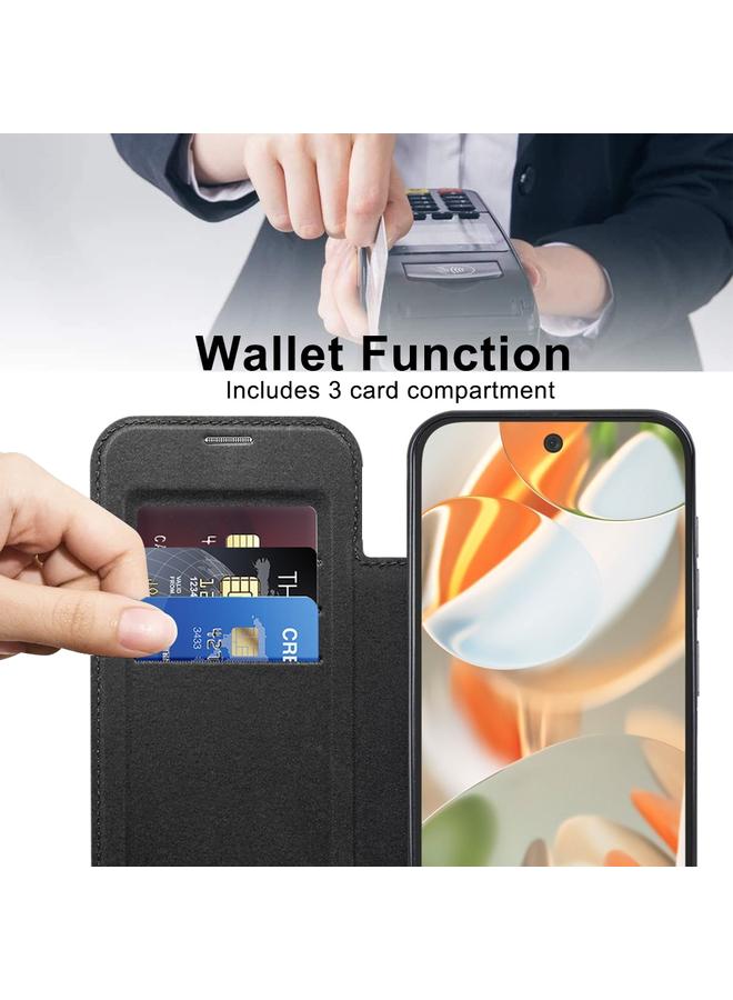 S-TOP Case For Google Pixel 9 Shield Magsafe RFID Anti-theft Rhombus Leather Phone Case - Image 3