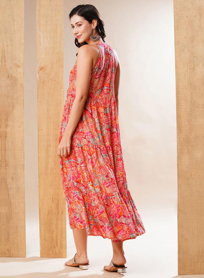 globus Floral Print Tiered Fusion Maxi Dress - Image 3