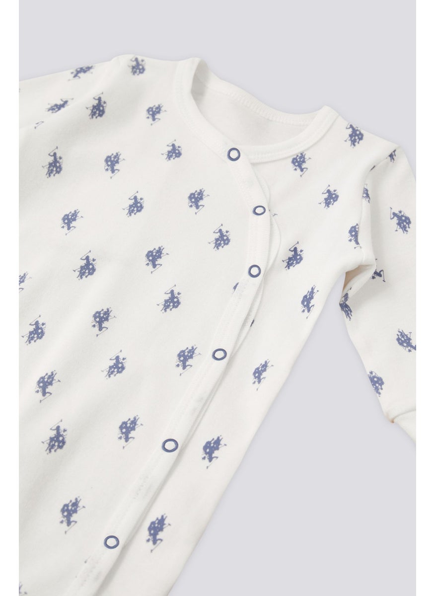 U.S. Polo Assn. - Baby Boy Cream Pajama Set 50302013-VR071 - Image 1