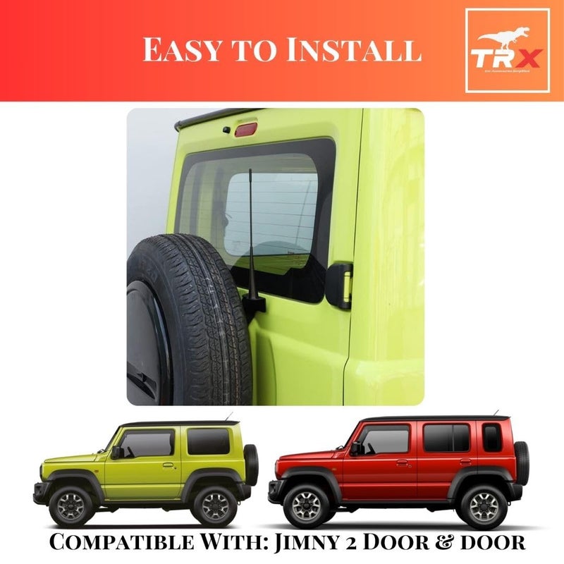 TRX AUTO Aluminum Bolt On Bracket & Flag Poles For Suzuki Jimny 2 Door & Suzuki Jimny 4 Door 2018 To 2025 | Bolt on, No Drilling required | tyre - Image 4