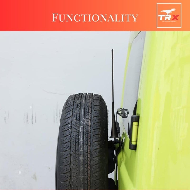 TRX AUTO Aluminum Bolt On Bracket & Flag Poles For Suzuki Jimny 2 Door & Suzuki Jimny 4 Door 2018 To 2025 | Bolt on, No Drilling required | tyre - Image 5