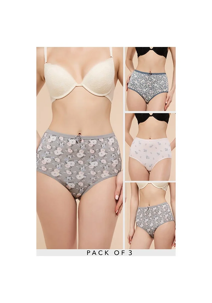 أر أند بي 3 Pack Printed Full Briefs