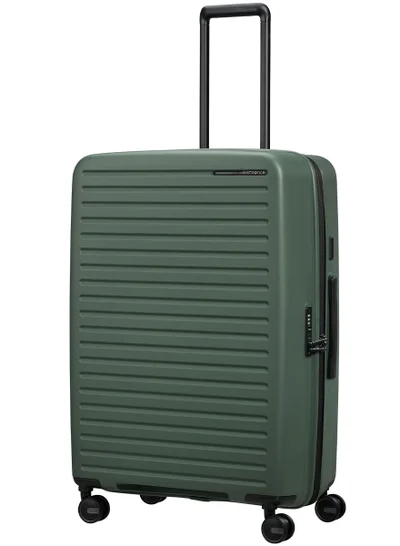 Samsonite Restackd Suitcase Check-In Size 75 cm / 28 inch, 4 Spinner Wheels, Polypropylene, Sage|TSA Combination Lock|Shock Absorbing Wheels|Expandable - 5 Years International Warranty