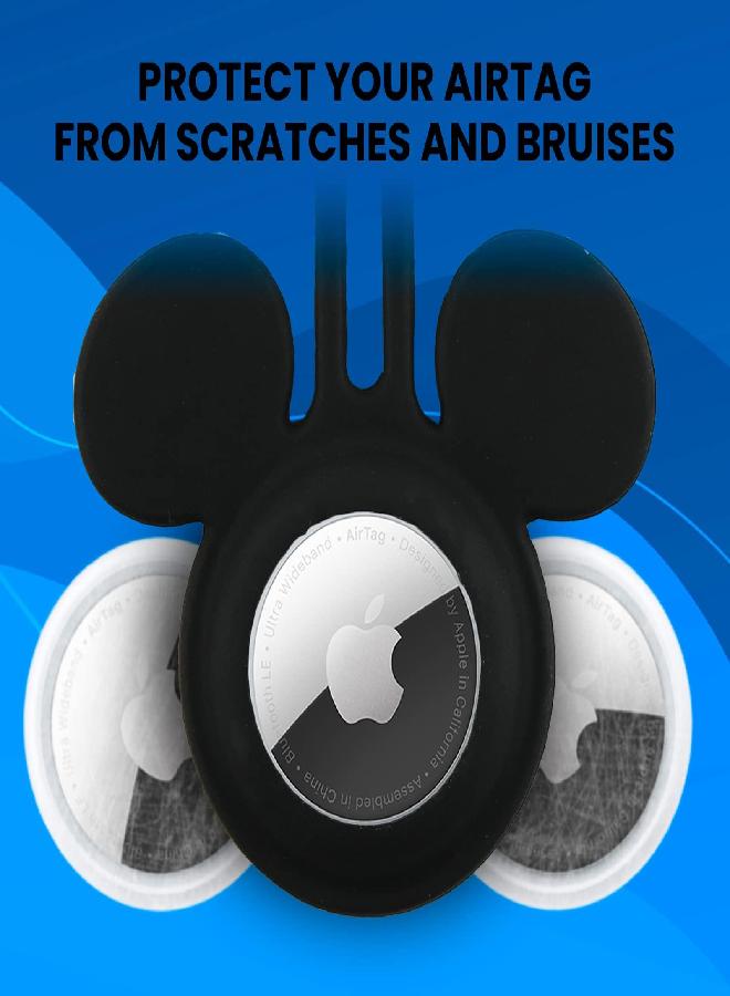 Disney Mickey Mouse Ears 4-Pack Silicone Airtag Holder Case- 4 Airtag Keychain Holder Included- Disneyland Accessory for Backpack/Keys/Pet - Keychain Accessories for Apple Airtag- Airtag Case 4 Pack - Image 3