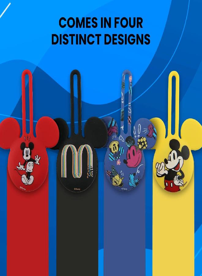 Disney Mickey Mouse Ears 4-Pack Silicone Airtag Holder Case- 4 Airtag Keychain Holder Included- Disneyland Accessory for Backpack/Keys/Pet - Keychain Accessories for Apple Airtag- Airtag Case 4 Pack - Image 2