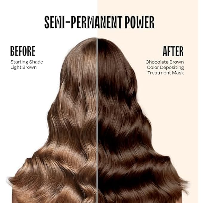 OVERTONE HAIRCARE COLOR DEPOSITING CONDITIONER - 8 OZ SEMI PERMANENT HAIR COLOR WITH SHEA BUTTER & COCONUT OIL - TEMPORARY HAIR COLOR DYE - VEGAN, CRUELTY-FREE - CHOCOLATE BROWN - Image 3