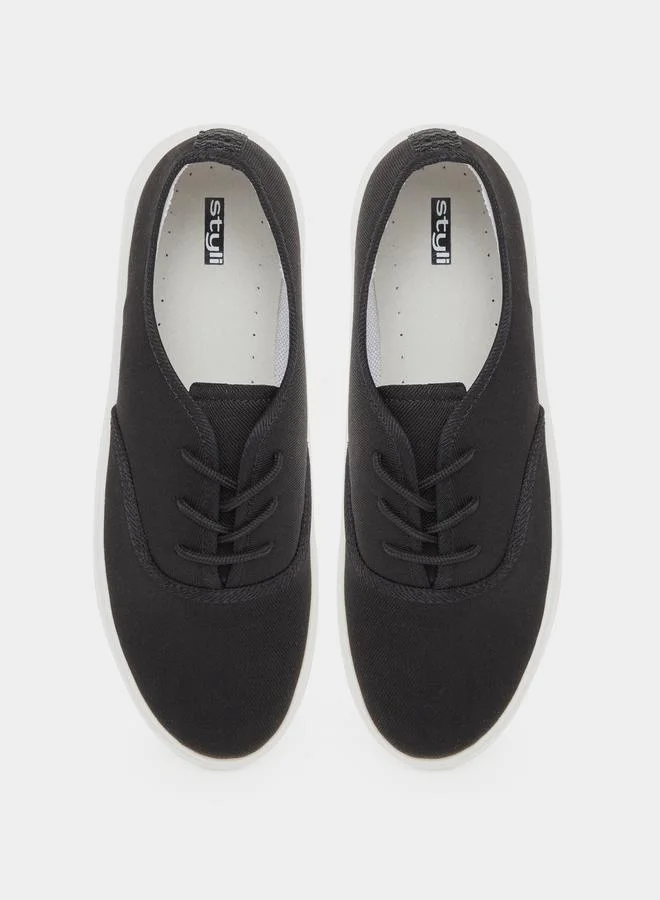 Styli Platform Sole Lace Up Sneakers