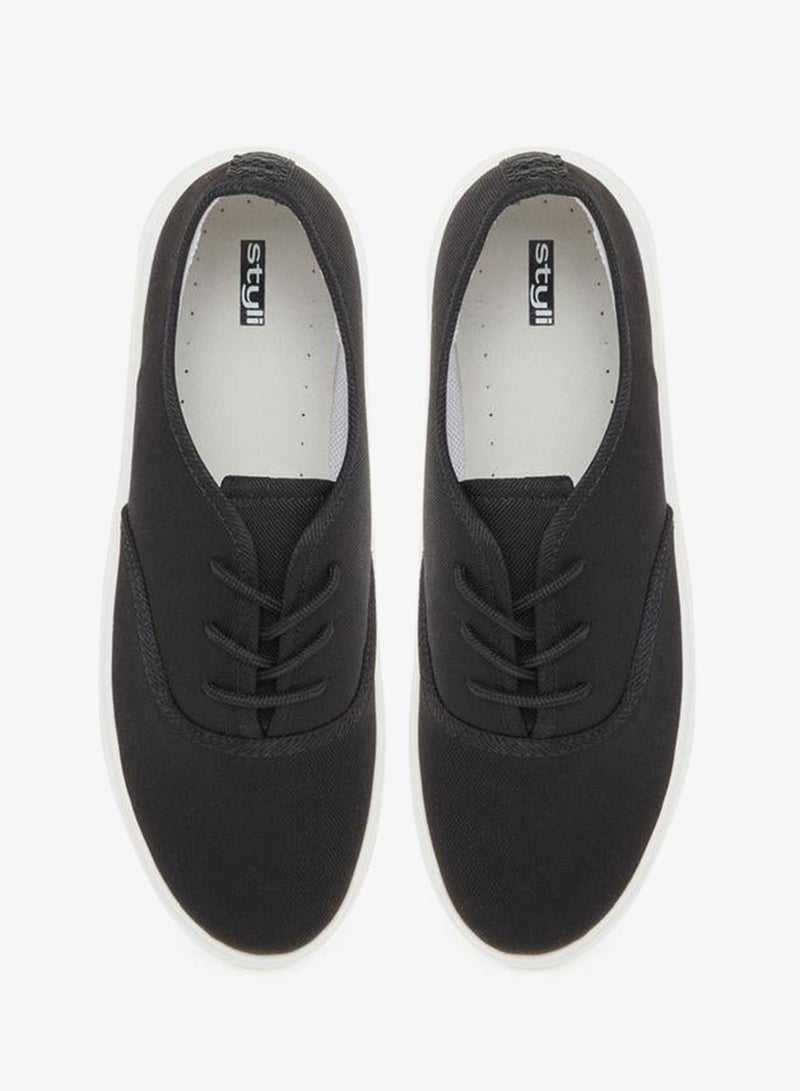 Styli Platform Sole Lace Up Sneakers - Image 5