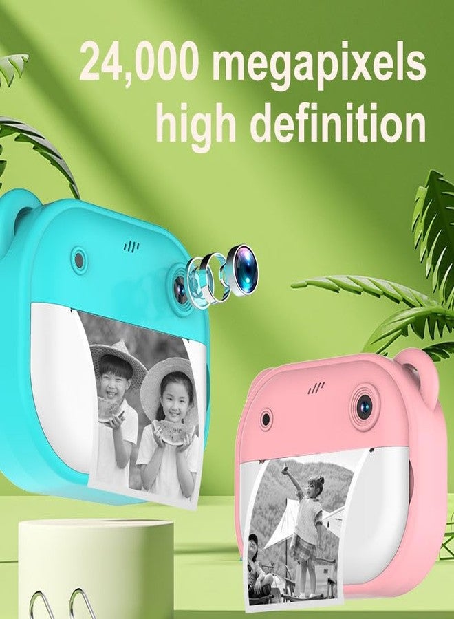 VeeDee Instant Print Camera for Kids, Christmas Birthday Gifts for Girls Boys, Digital Camera with 1080P Videos, Portable Instant Camera Printer Toy for 6+ Years Old Kids (Green) - Image 2