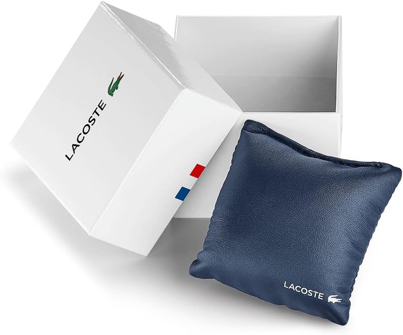 LACOSTE ساعة لاكوست كلاس كلوب للرجال بقرص أزرق وسوار شبكي فضي - Image 5