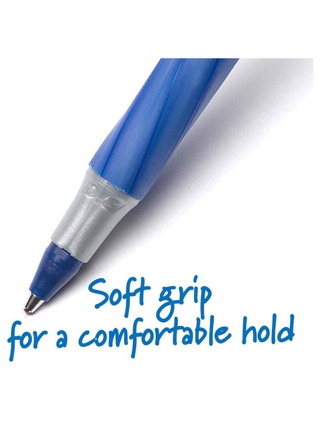 Bic : Ultra Round Stic Grip Pen Blue Inkmedium 1.2 Mm : Sold As 2 Packs Of 12 / Total Of 24 Each  - Image 4