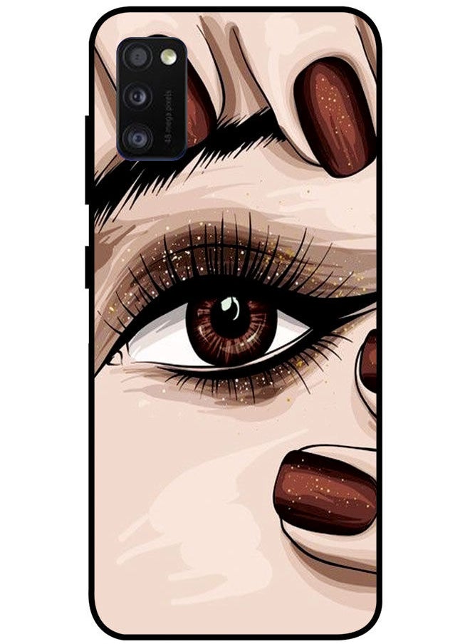 EYE CATCH Protective Case Cover For Samsung Galaxy A41 Smart Series Printed Protective Case Cover for Samsung A41 Girl Eye  - Image 1