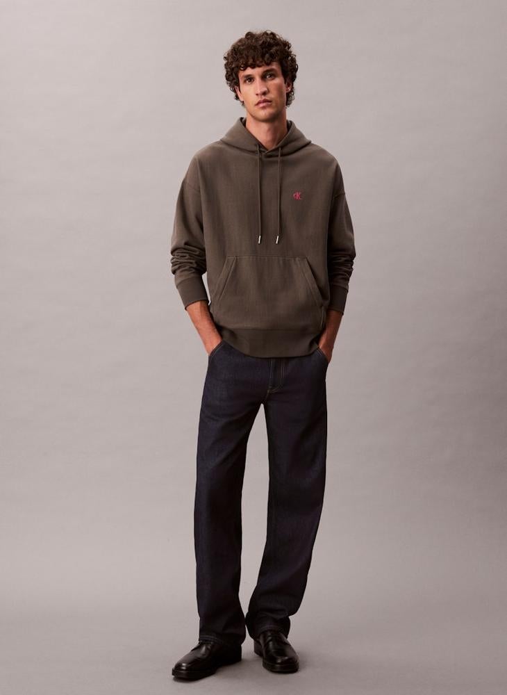 Calvin Klein Jeans Relaxed Cotton Terry Hoodie - Image 1