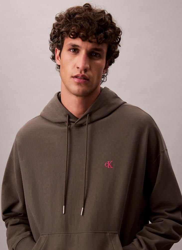 Calvin Klein Jeans Relaxed Cotton Terry Hoodie - Image 5