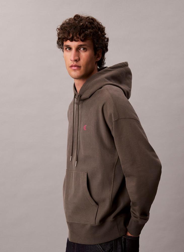 Calvin Klein Jeans Relaxed Cotton Terry Hoodie - Image 3