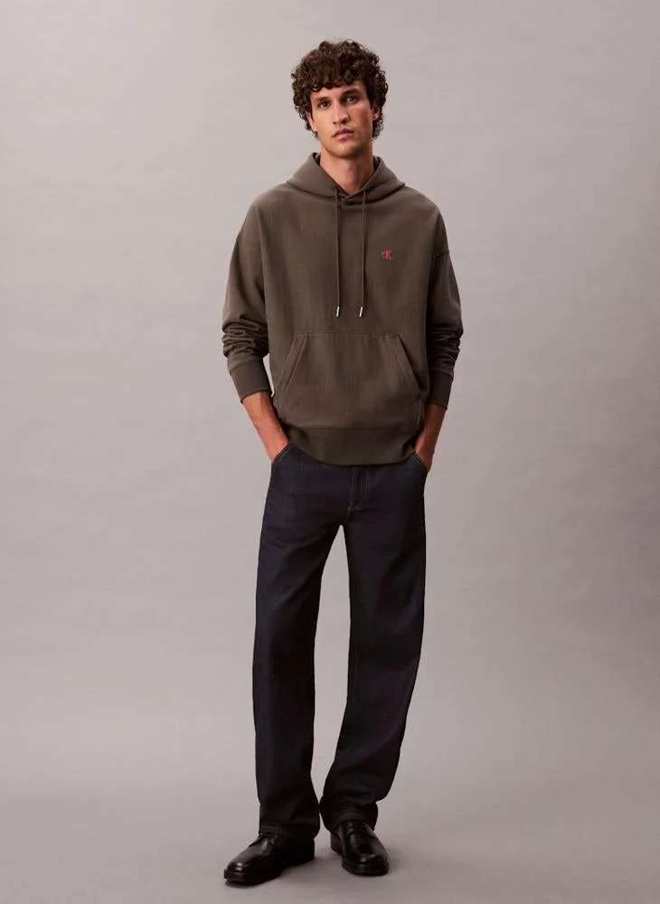 Calvin Klein Jeans  Relaxed Cotton Terry Hoodie for Men | Best Price UAE