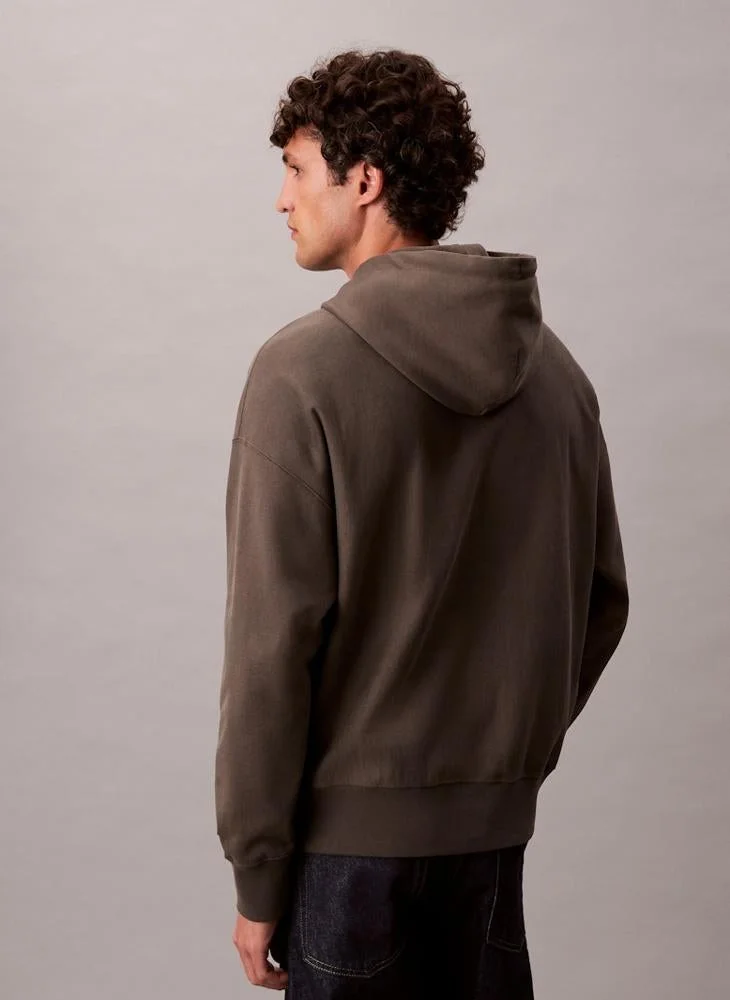 Calvin Klein Jeans  Relaxed Cotton Terry Hoodie for Men | Best Price UAE