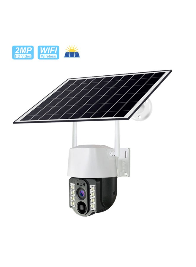 كاميرا المراقبة الشمسية واي فاي ، في الهواء الطلق مقاومة للماء اتجاهين صوتي ، الكشف عن الحركة ، 1080P HD - Image 1