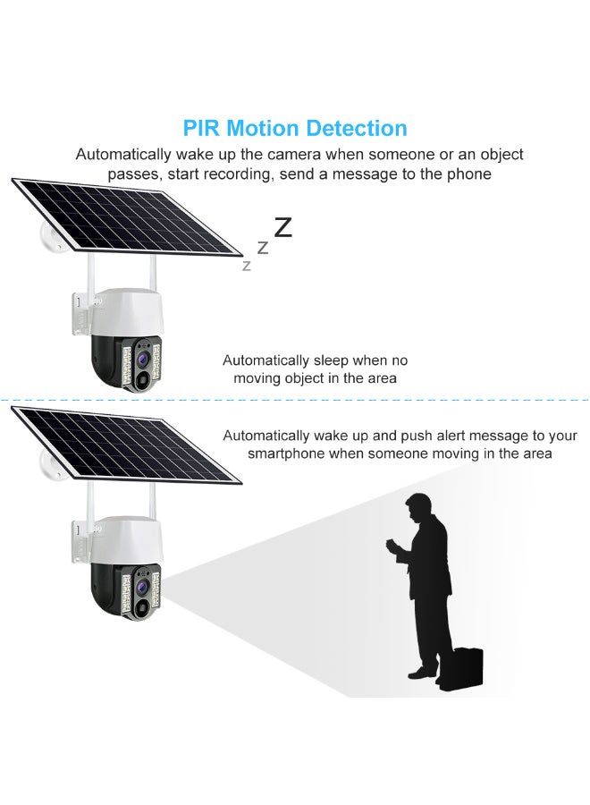 كاميرا المراقبة الشمسية واي فاي ، في الهواء الطلق مقاومة للماء اتجاهين صوتي ، الكشف عن الحركة ، 1080P HD - Image 5