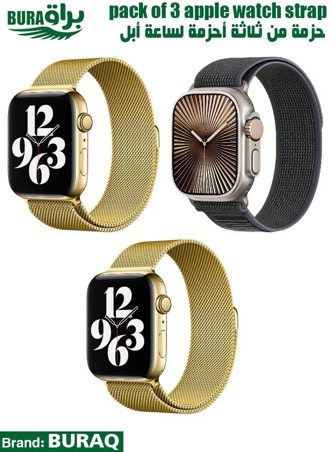 Apple Watch Band Strap For Apple Watch Ultra 2/Ultra 49mm, Series 10 46mm, 9/8/7 45mm, SE2/SE/6/5/4 44mm, 3/2/1 42mm
