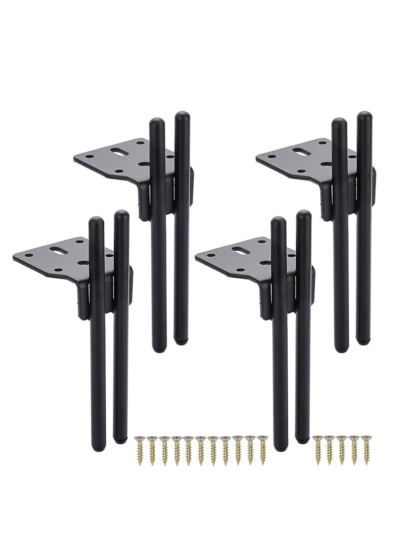 Set of 4 Modern Black Iron Furniture Legs, Versatile Metal Feet for DIY TV Cabinets, Ottomans, Sofas and More, 15cm Height - Image 1