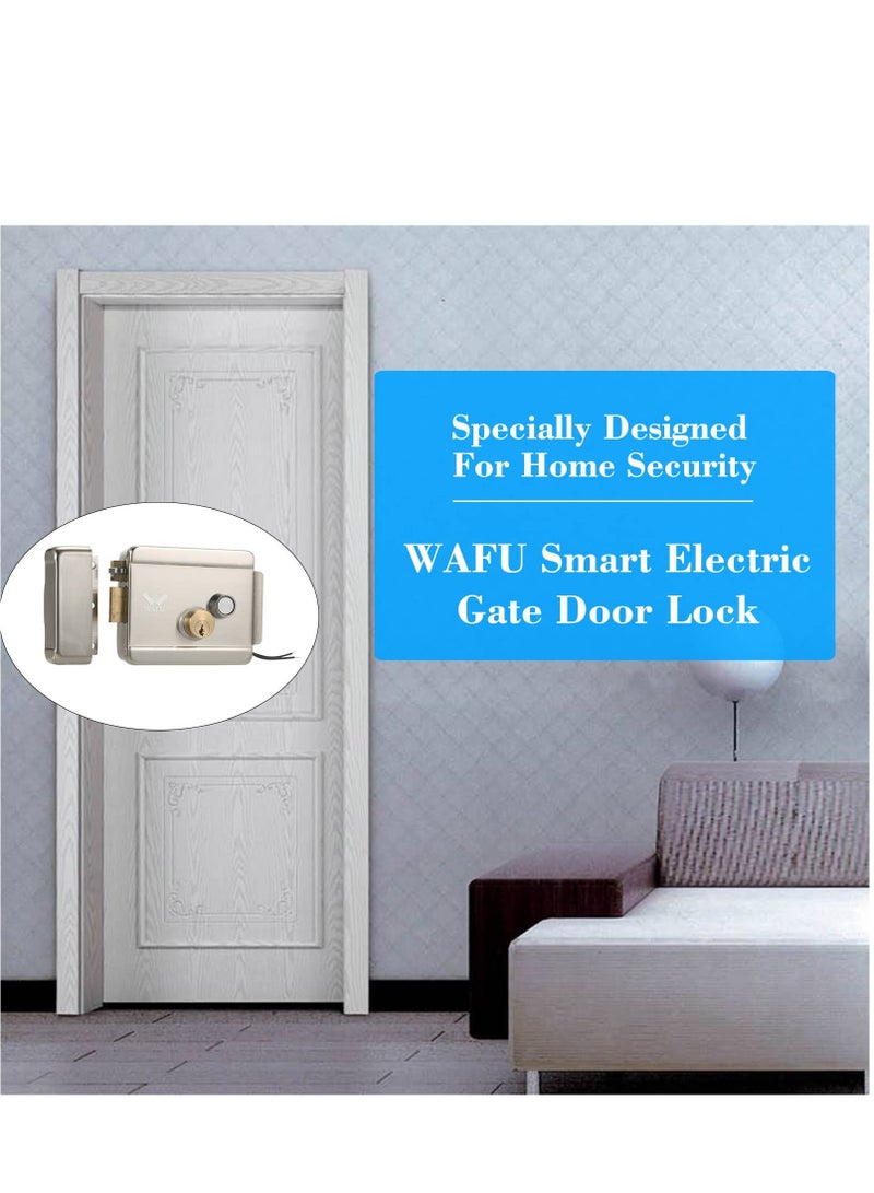Smart Door Lock, Smart Electric Gate Door Lock, Secure Electric Metallic Lock Electronic Door Lock Door Access Control for Home Office Apartment Warehouse - Image 2