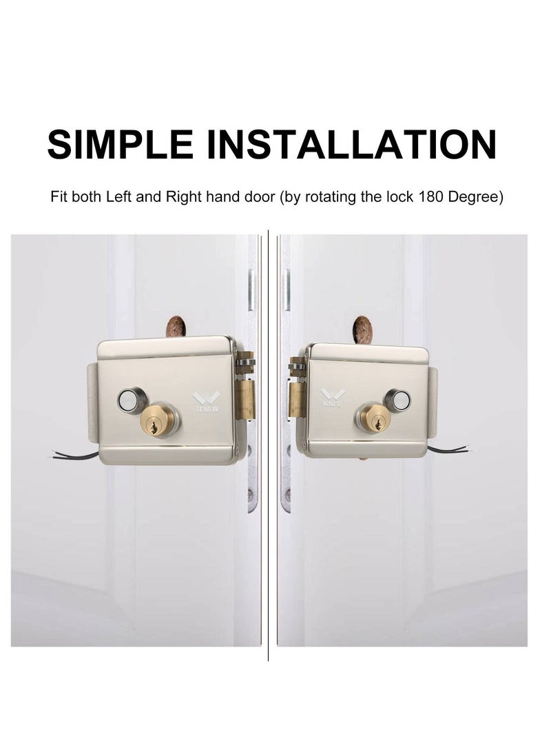 Smart Door Lock, Smart Electric Gate Door Lock, Secure Electric Metallic Lock Electronic Door Lock Door Access Control for Home Office Apartment Warehouse - Image 5
