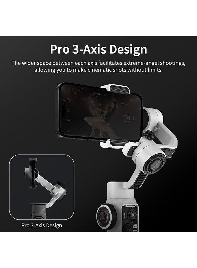 Handheld 3-Axis Gimbal Stabilizer Portable Phone Vlog Gimbal Anti-shake Built-in LED Fill Light with Mini Tripod Max. 300g Payload Replacement