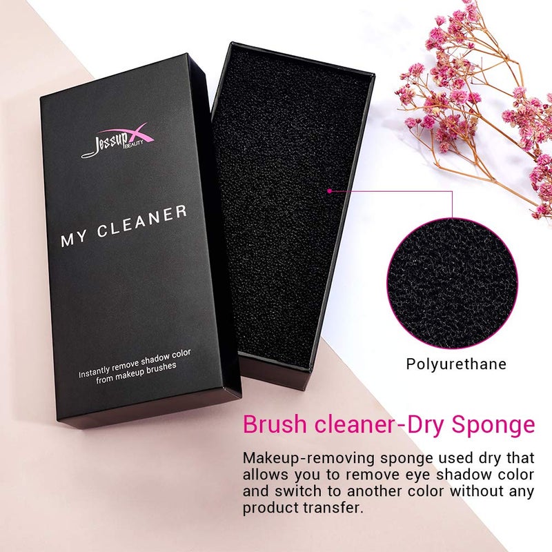 Jessup Makeup Brush Cleaner Dry Makeup Brush Cleaner Sponge Quick Removal Color - Image 2