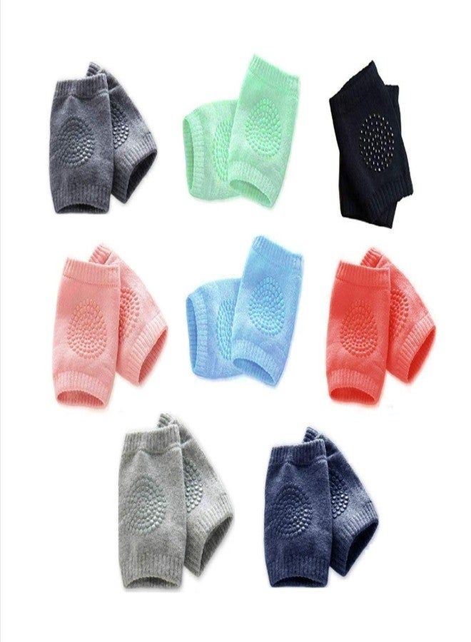 CUTEABLY™Baby Knee Pads for Crawling, Anti-Slip Padded Stretchable Elastic Cotton Soft Breathable Comfortable Knee Cap Elbow Safety Protector (Multicolour)-Pack of 2 - Image 1