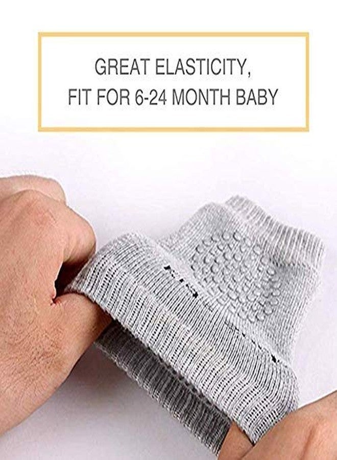 CUTEABLY™Baby Knee Pads for Crawling, Anti-Slip Padded Stretchable Elastic Cotton Soft Breathable Comfortable Knee Cap Elbow Safety Protector (Multicolour)-Pack of 2 - Image 4