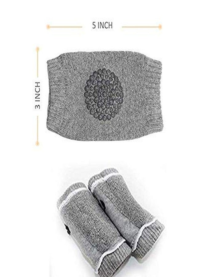 CUTEABLY™Baby Knee Pads for Crawling, Anti-Slip Padded Stretchable Elastic Cotton Soft Breathable Comfortable Knee Cap Elbow Safety Protector (Multicolour)-Pack of 2 - Image 3