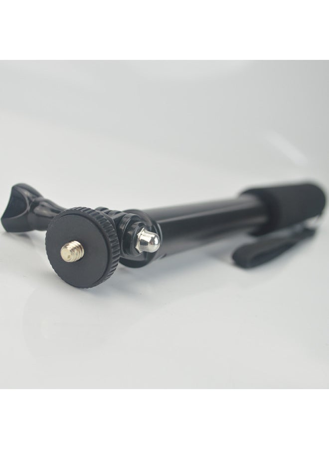 0.94 M Eccentric Tube GoPro Head 1/4 Teeth Copper Nut Tail Plug Photography Video Interview Self-Shot Net Red Live Rod-Color:Black  - Image 4