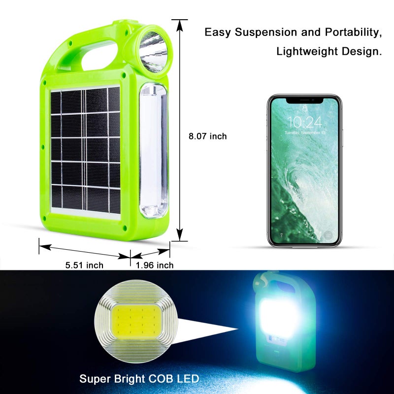 TANSOREN 4 Pack Solar Lantern Camping Essentials Accessories Lights, Rechargeable LED Flashlight, Tent Lights for Emergency, Hurricane, Survival Kits, Operated Lamp, Charging for Device - Image 5