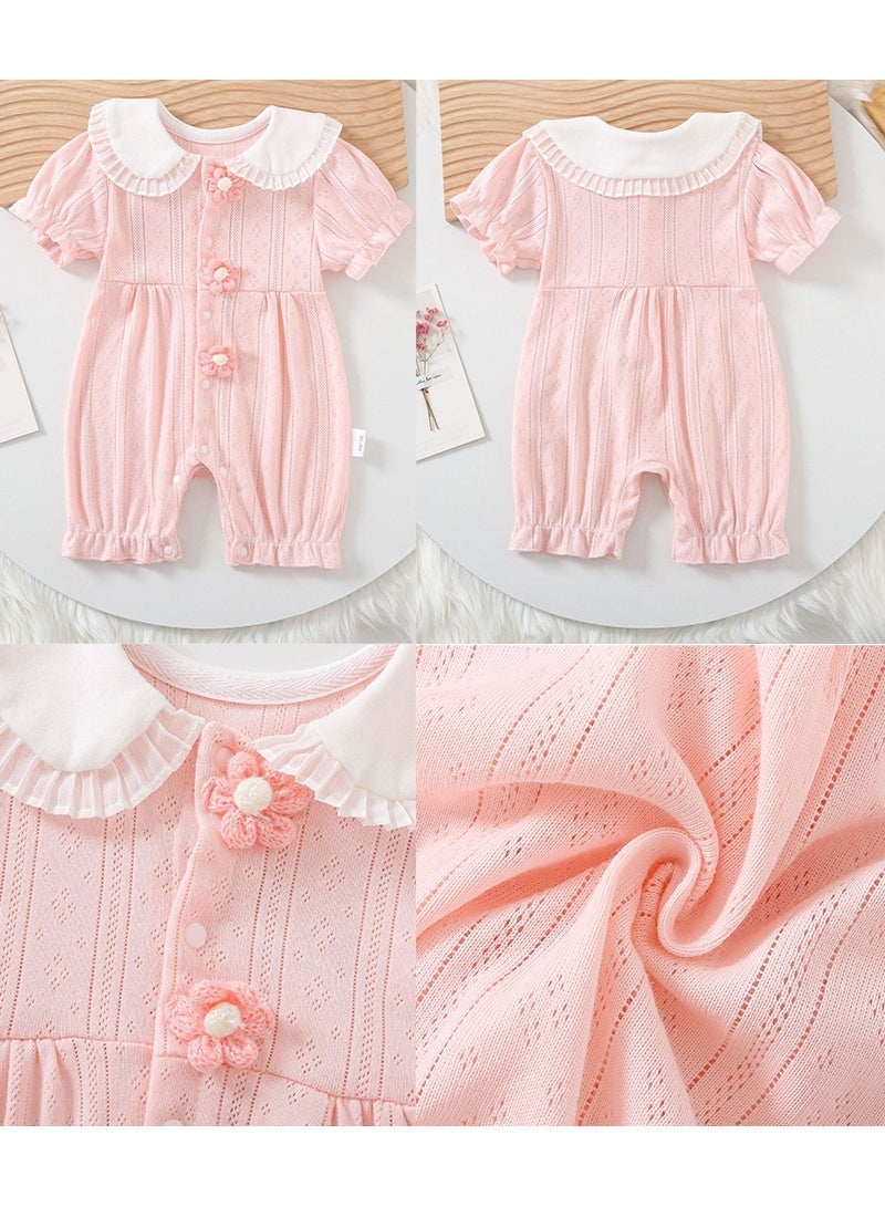 GHavii 7 PCS Newborn Baby Gift Set, Newborn Layette Gifts Set for Baby Girls, Grade A Cotton Baby Clothes Accessories Suitcase Set for Summer - Image 4