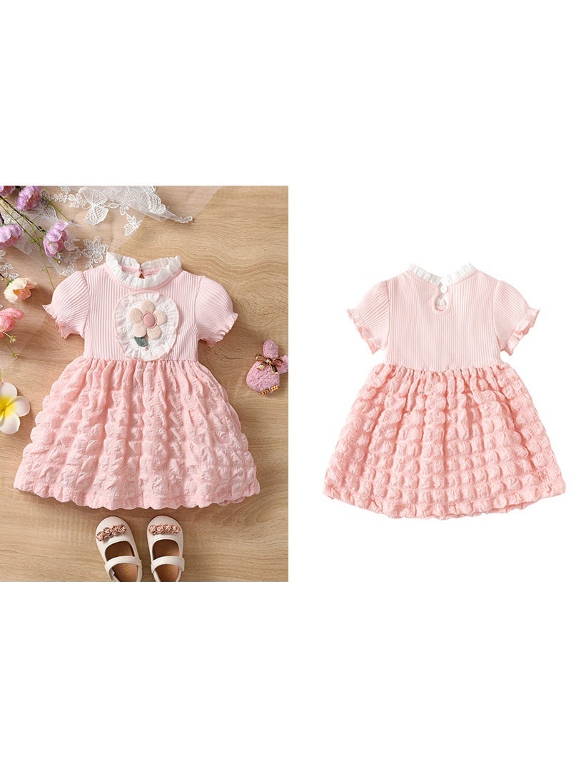 GHavii 7 PCS Newborn Baby Gift Set, Newborn Layette Gifts Set for Baby Girls, Grade A Cotton Baby Clothes Accessories Suitcase Set for Summer - Image 3