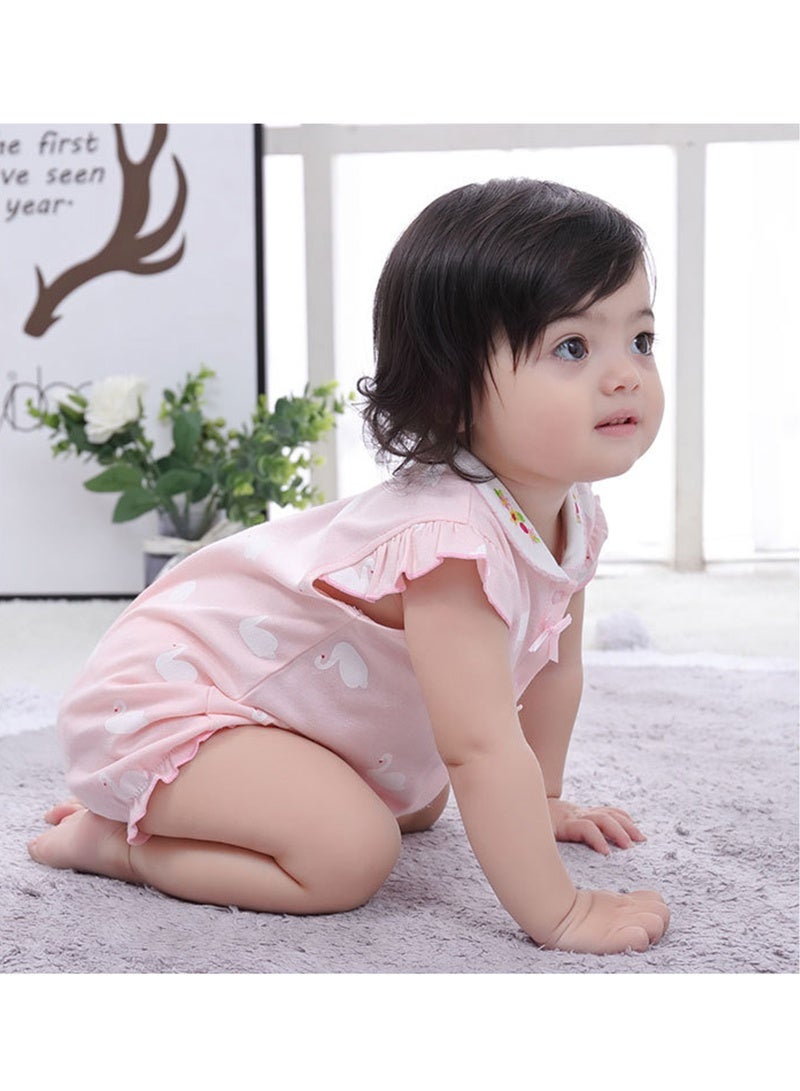 GHavii 7 PCS Newborn Baby Gift Set, Newborn Layette Gifts Set for Baby Girls, Grade A Cotton Baby Clothes Accessories Suitcase Set for Summer - Image 5