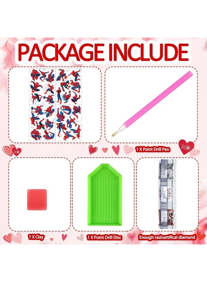 general Cartoon Spiderman children's DIY Handmade Diamond Painting Toy Decoration Stickers Creative Free Diamond Stickers - Image 4
