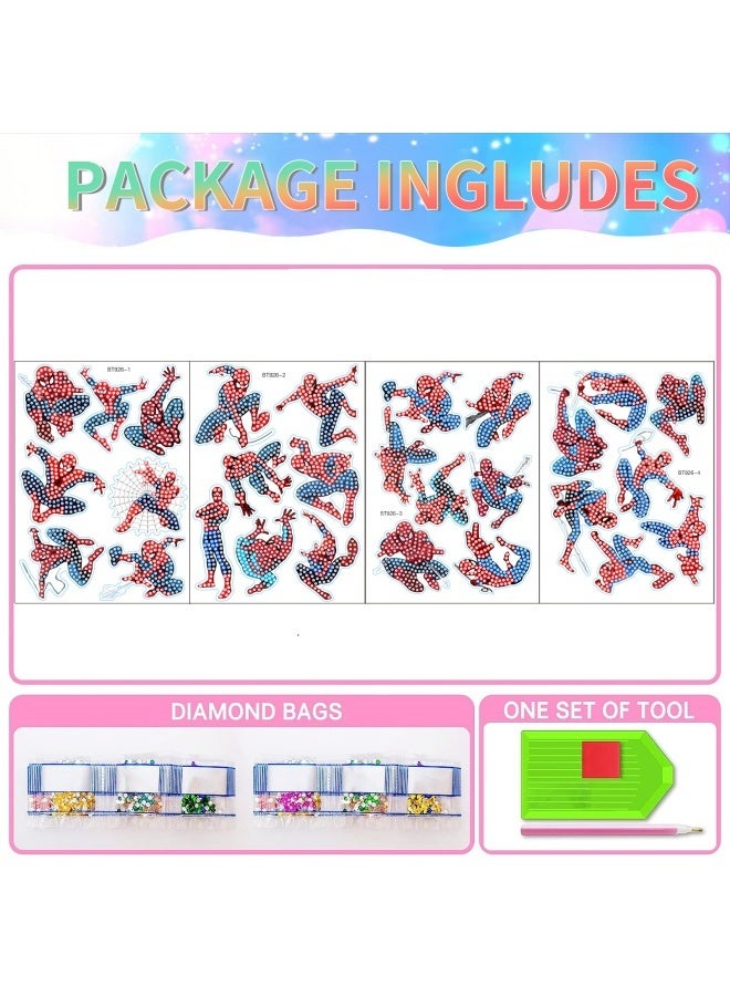 general Cartoon Spiderman children's DIY Handmade Diamond Painting Toy Decoration Stickers Creative Free Diamond Stickers - Image 3
