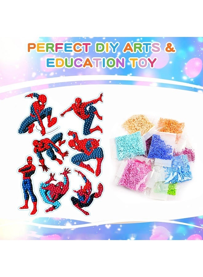 general Cartoon Spiderman children's DIY Handmade Diamond Painting Toy Decoration Stickers Creative Free Diamond Stickers - Image 2