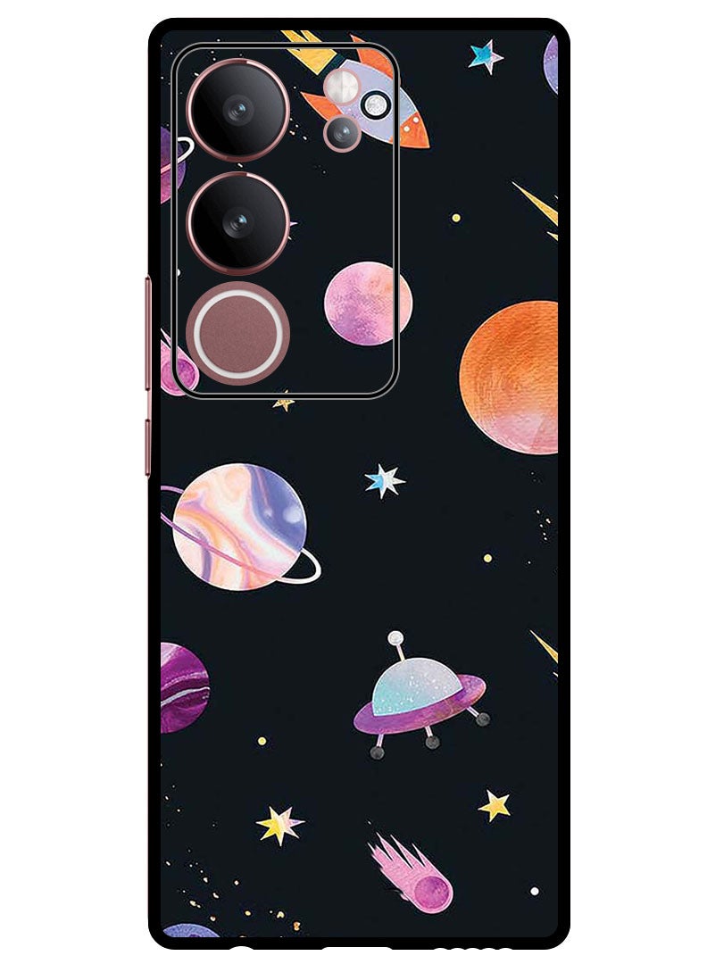 Theodor Protective Case Anti Scratch Shock Proof Bumper Cover For Vivo V29 - V29 Pro Planets Pattern - Image 1