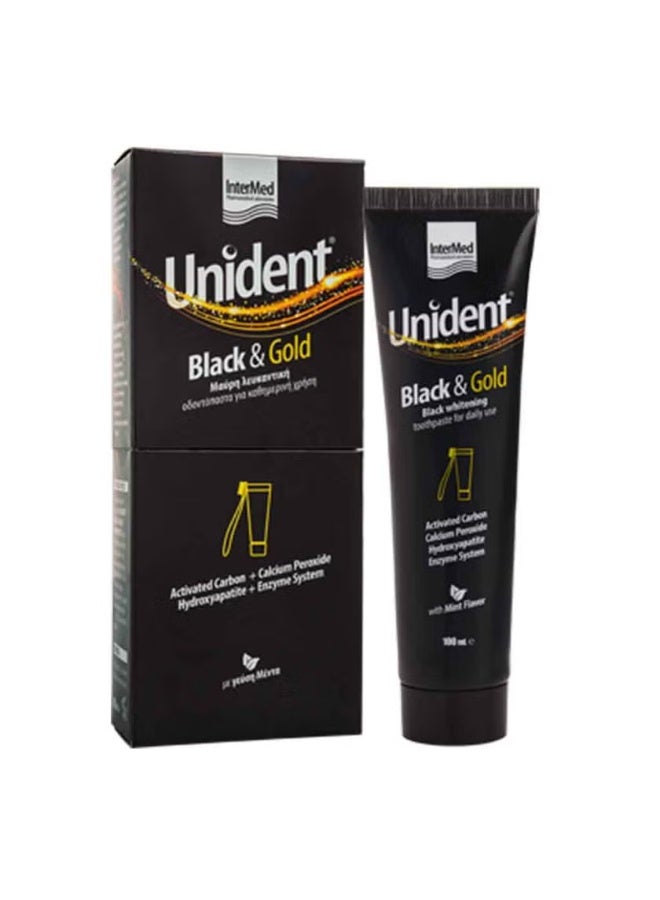 InterMed Unident Black & Gold Whitening Tooth Paste 100Ml