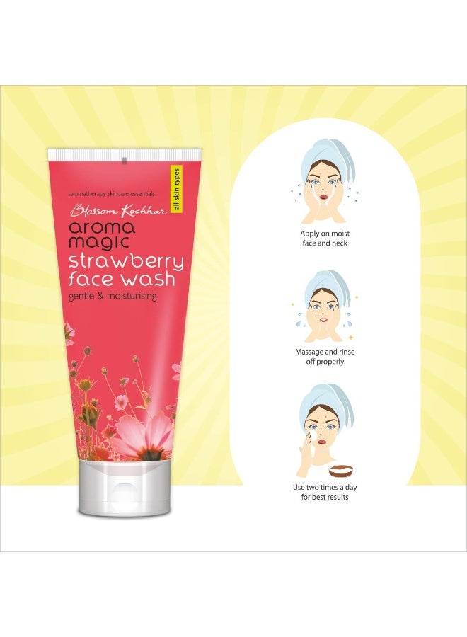 Aroma Magic Face Wash 100 ml (Strawberry) (Pack of 3) - Image 4