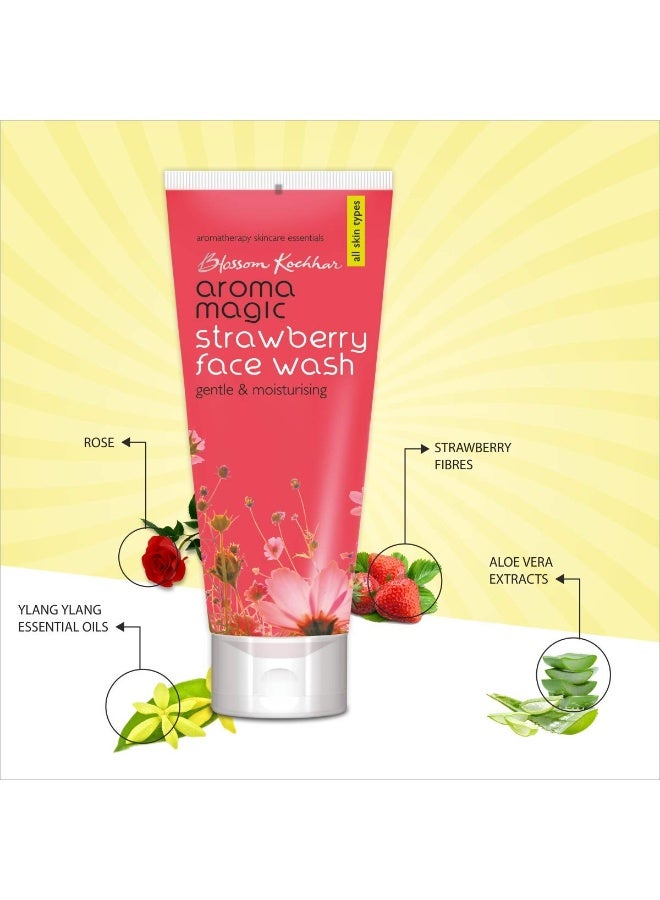 Aroma Magic Face Wash 100 ml (Strawberry) (Pack of 3) - Image 2