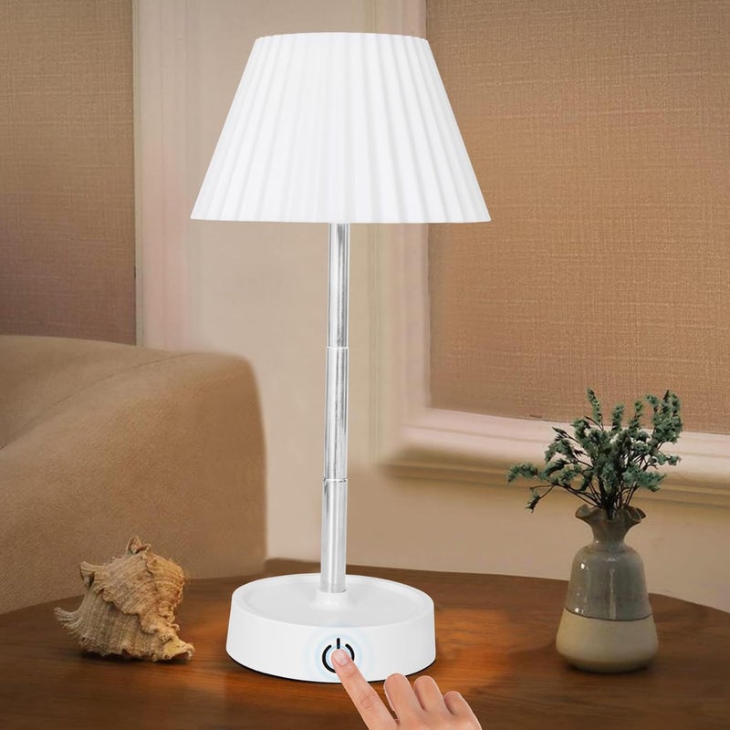 GALV TableLamp NightLamp for Bedroom StudyTableDeskLamp RechargeableLamp Collapsible LED Touch Control DeskLampWhite 1 pcs14 X 11 cm - Image 1