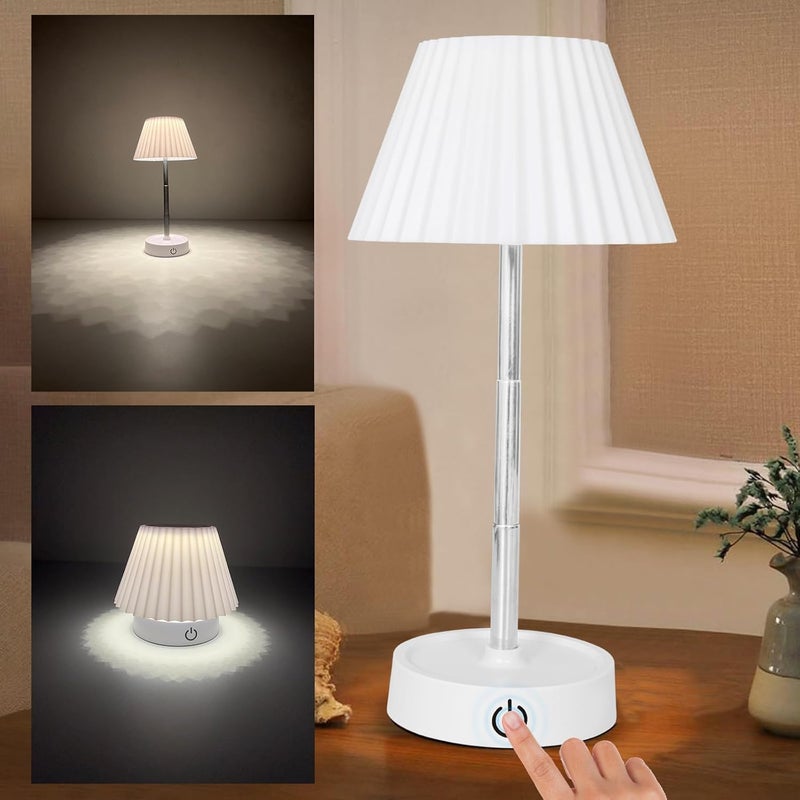 GALV TableLamp NightLamp for Bedroom StudyTableDeskLamp RechargeableLamp Collapsible LED Touch Control DeskLampWhite 1 pcs14 X 11 cm - Image 3