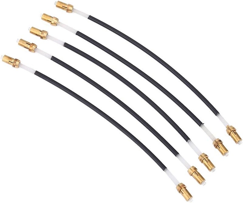Dilwe Violin Tailgut, 3/4 4/4 Violin Tailpiece Gut Cord with Brass Screw Replacement Tailgut Tailcord, 5Pcs - Image 1