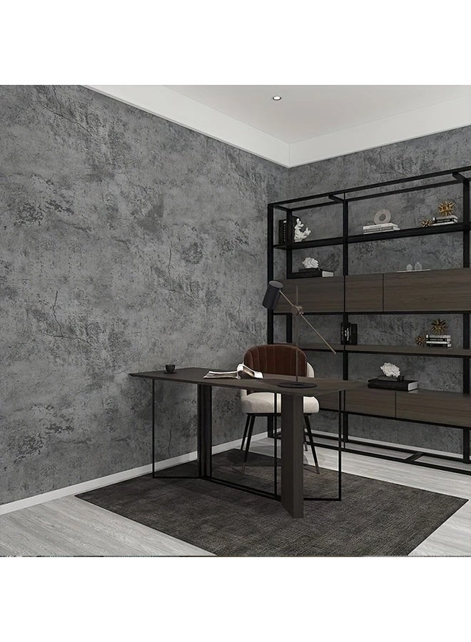 زيمي حوّل منزلك باستخدام ورق جدران ذاتي اللصق باللون الرمادي الداكن من ريترو سيمنت - مثالي للخزائن وأسطح العمل والمزيد! (40*500 سم) - Image 2