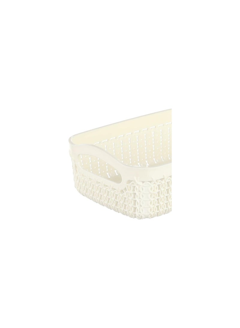 Elhelal & Golden Star Egypt - Turt multi-use basket small white - Image 1