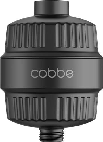 Cobbe HD HEAVY DUTY High Output Shower Filter  99 REMOVAL Shower Head Filter for Hard Water Heavy Metals Chlorine and Harmful Substance Improve your skin and hair  Black
